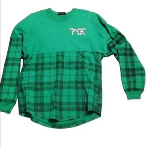 Spirit Shirt Womens Size XS Activewear jolly Christmas jersey shirt top plaid